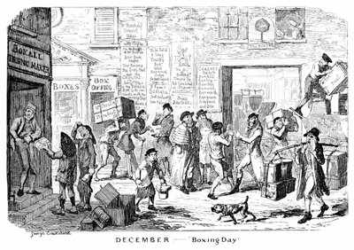 Décembre - Jour de la Boxe, 19ème siècle - George Cruikshank