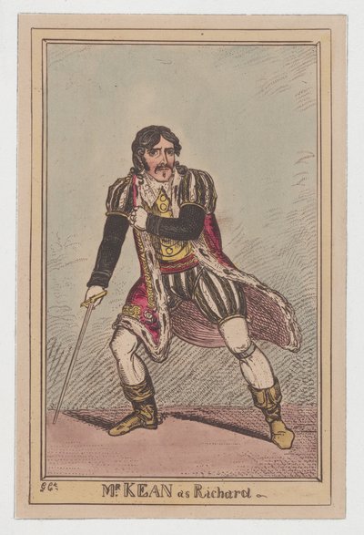 Edmund Kean en Richard III, vers 1814 - George Cruikshank