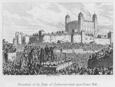Exécution du Duc de Northumberland sur Tower Hill - George Cruikshank