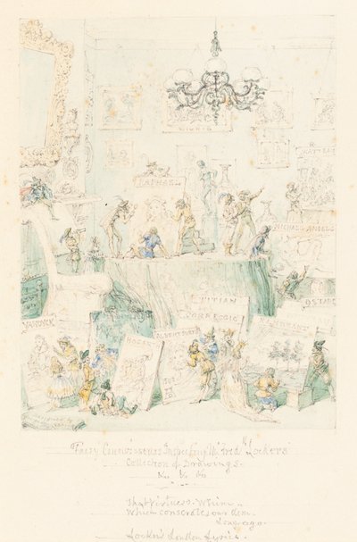 Connaisseurs de fées inspectant la collection de dessins de M. Frederick Locker - George Cruikshank