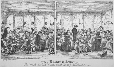 École de chiffonniers de Field Lane, Smithfield, City de Londres - George Cruikshank
