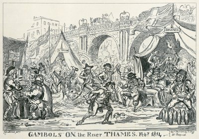 Jeux sur la Tamise, février 1814, 1814 - George Cruikshank
