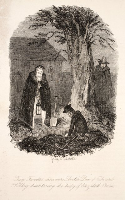 Guy Fawkes découvre le docteur Dee et Edward Kelley déterrant le corps d
