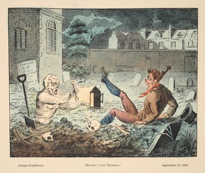 Heigho! Dit Thimble!, pub. 1809 (gravure en couleur) - George Cruikshank