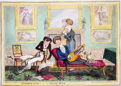 Colibris, ou un trio de dandys, pub. 1819 - George Cruikshank