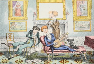 Colibris ou Un trio élégant, pub. 1835 - George Cruikshank