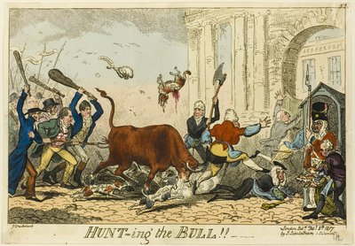 Chasse au taureau ! - George Cruikshank