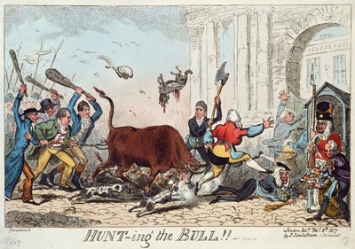 Chasse au taureau - George Cruikshank
