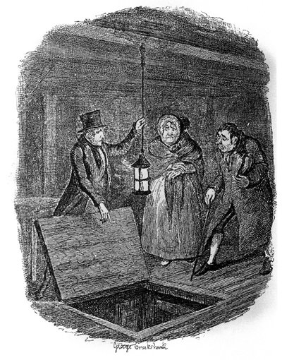 Illustration pour "Oliver Twist" (Olivier) de Charles Dickens - George Cruikshank