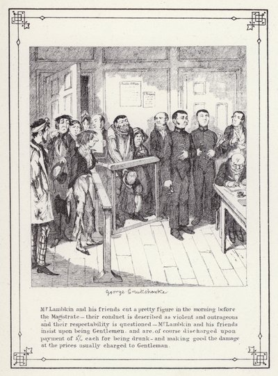 Illustration pour Le Livre du Célibataire, ou Le Progrès de M. Lambkin (Gent) (gravure) - George Cruikshank