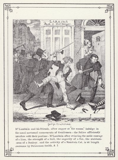 Illustration pour The Bachelor’s Own Book, or The Progress of Mr Lambkin (Gent) - George Cruikshank