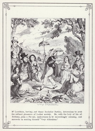 Illustration pour The Bachelor’s Own Book, ou The Progress of Mr Lambkin (Gent) - George Cruikshank