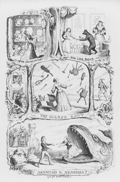 Illustration pour Le Pentamerone par George Cruikshank (gravure) - George Cruikshank