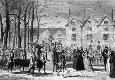 Lady Jane Grey rencontrant le corps de son mari en route vers l