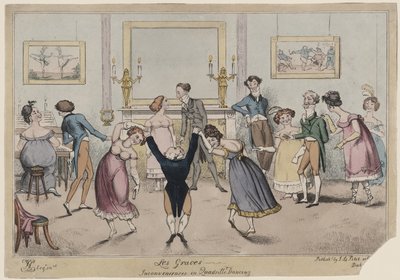 Les Grâces, Inconvénients de la danse quadrille - George Cruikshank