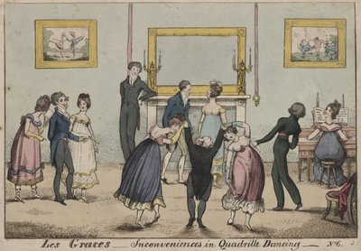 Les Grâces, Inconvénients de la danse quadrille, 1817 - George Cruikshank