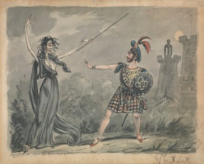 Macbeth et la sorcière - George Cruikshank