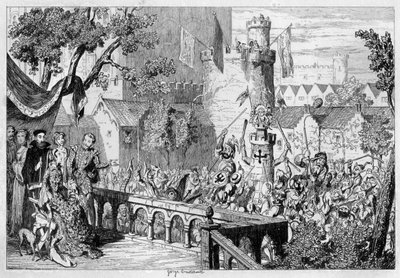 Masque dans le jardin du palais de la Tour de Londres, 1840 - George Cruikshank