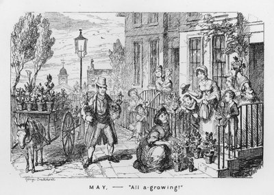 Mai, tout pousse (gravure) - George Cruikshank