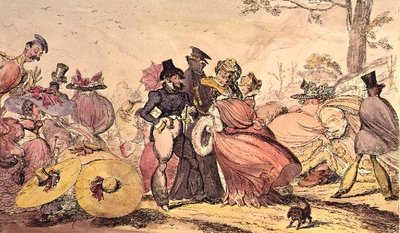 Monstruosités de 1825 et 1826. (Caricature satirique des modes anglaises du 19e siècle) - George Cruikshank