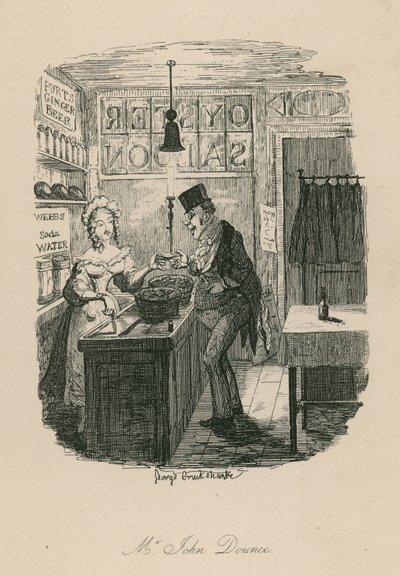 M. John Dounce, personnage de Sketches by Boz (Charles Dickens) - George Cruikshank