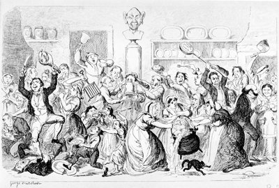 Nouvelle Harmonie - Tout doit - Rien ne paie, 1845 - George Cruikshank