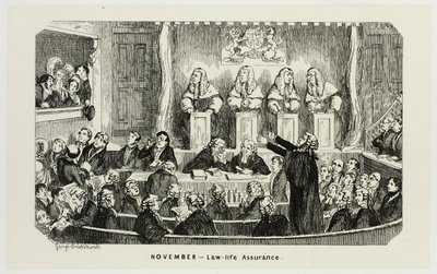 Novembre - Assurance de la vie juridique, des gravures sur acier de George Cruikshank aux Almanachs comiques : 1835-1853 - George Cruikshank