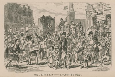 Novembre - Jour de Sainte Cécile - George Cruikshank