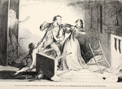 Planche VI, Les querelles effrayantes et la violence brutale sont les conséquences naturelles de l