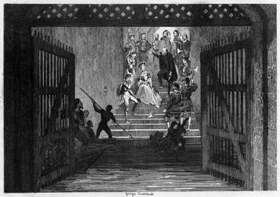 La princesse Élisabeth amenée prisonnière à la Tour de Londres, 1554 1840 - George Cruikshank