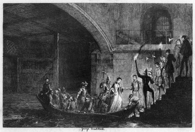 La reine Jeanne et Lord Guilford Dudley ramenés à la Tour, 1553, 1840 - George Cruikshank