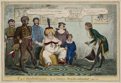 Condescendance royale ou, Un ministre étranger étonné! - avril 1817 -, 15 septembre - George Cruikshank