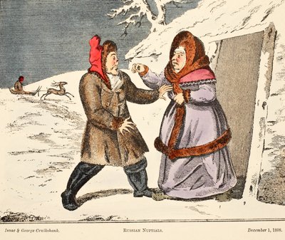 Noces russes, pub. 1808 - George Cruikshank