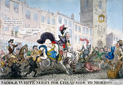 Selle blanche Surry pour Cheapside demain - George Cruikshank