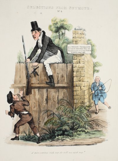 Sélections de Seymour : No. 4, Un homme devenant riche, dites-moi dans quelle direction, pub. c. 1840 - George Cruikshank