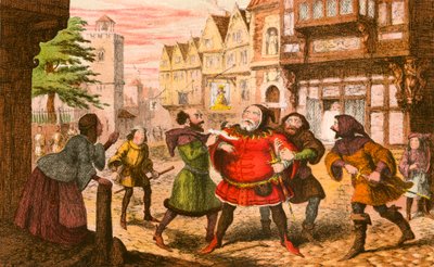 Sir John Falstaff arrêté - George Cruikshank