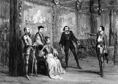 Sir Thomas Wyatt dictant des conditions à la reine Mary dans la Tour Blanche, vers 1553 - George Cruikshank