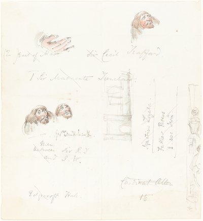 Esquisses de visages grotesques - George Cruikshank