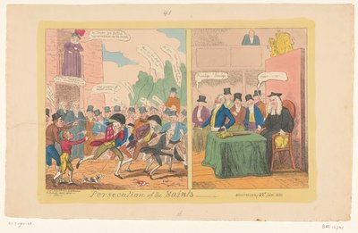 Caricature de la politique intérieure anglaise, 1820 - George Cruikshank