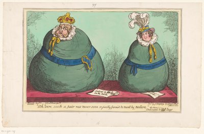 Caricature du roi George IV et de la reine Caroline, 1820 - George Cruikshank