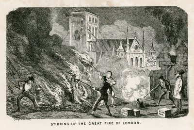 Attiser le Grand Incendie de Londres - George Cruikshank