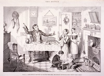 La Bouteille, 1847 - George Cruikshank