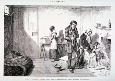 La Bouteille, 1847 - George Cruikshank