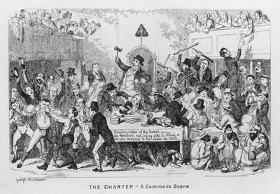 La Charte, une scène des Communes - George Cruikshank