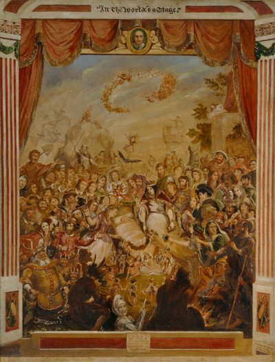 La première apparition de William Shakespeare sur la scène du Globe Theatre - George Cruikshank