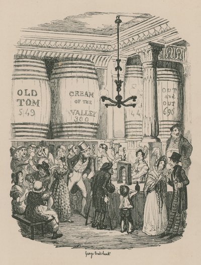 Le magasin de gin - George Cruikshank