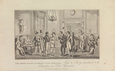 La salle verte au théâtre de Drury Lane - George Cruikshank