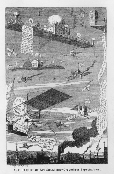 Le sommet de la spéculation, attentes sans fondement (gravure) - George Cruikshank