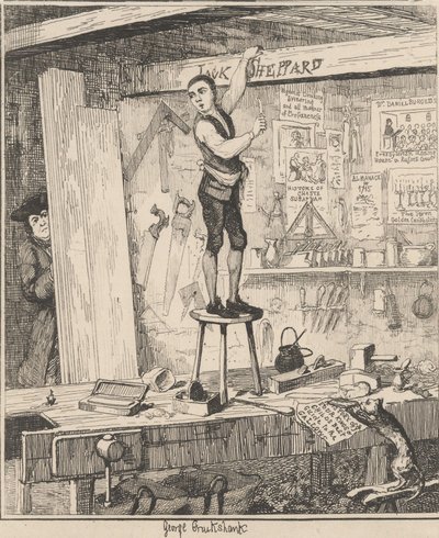 Le nom sur les poutres - George Cruikshank