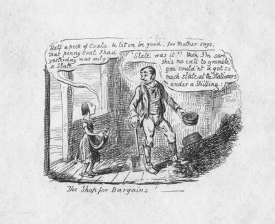 La Boutique des bonnes affaires, 1829 - George Cruikshank